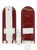 Погоны ФСИН на рубашку ПЛАСТИК цвет Белый звание Подполковник 14х5 см