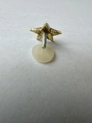 Звезды на погоны рифленые СССР 13мм цвет золотистый 100 шт.