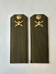 Погоны МО Сухопутные войска зеленые звание Рядовой Картон