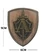 Шеврон вышитый на липучке на рукав Альфа оливковый V00561-1