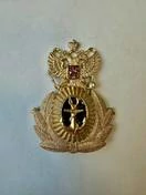Офицерская кокарда ВМФ России (с квадратным гербом)