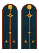 Погоны МЧС на куртку 14х5см картон (в сборе) укомплектованные с фурнитурой звание Старший лейтенант