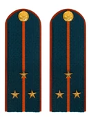 Погоны МЧС на Китель картон звание Старший Лейтенант 14см