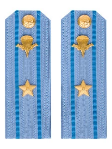 Погоны МО ВДВ голубые на рубашку Майор в сборе Картон