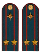 Погоны МЧС на куртку 14х5см картон (в сборе) укомплектованные с фурнитурой звание Подполковник