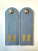 Погоны Полиции МВД кадетские Голубые КК 12 см картон в сборе с фурнитурой