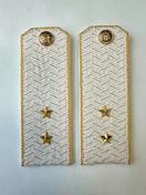 Погоны Таможенной службы белые картон звание Прапорщик