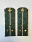 Погоны Таможенной службы на китель темно-зеленые картон звание Старший Лейтенант