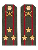 Погоны МО Сухопутные войска зеленые звание Полковник Картон