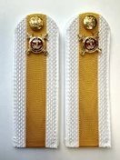 Погоны Полиции на рубашку белые галун ПЛАСТИК Звание Старшина