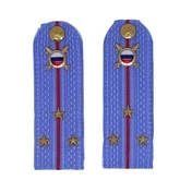 Погоны МВД внутренняя служба на рубашку голубые ПЛАСТИК Звание Старший лейтенант