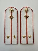 Погоны МЧС белые на рубашку Лейтенант Картон