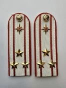 Погоны МЧС белые на рубашку Полковник Картон