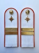 Погоны МЧС белые на рубашку Младший Сержант ПЛАСТИК