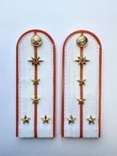 Погоны МЧС белые на рубашку Капитан ПЛАСТИК