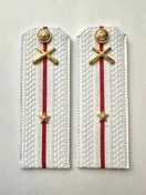 Погоны МО РВиА белые звание Младший Лейтенант Картон