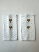 Фальш погоны Полиции нового образца БЕЛЫЕ звание Прапорщик 9х5 см