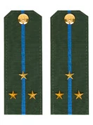 Погоны ВДВ, ВКС, ВВС офисные зеленые с фурнитурой звание Старший Лейтенант Пластик