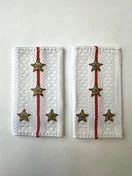 Фальш погоны Полиции нового образца БЕЛЫЕ звание Капитан 9х5 см