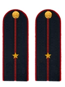 Погоны Полиции в сборе на китель темно-синие Младший лейтенант картон 13см Пришивные