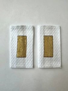 Фальш погоны Полиции нового образца БЕЛЫЕ звание Старшина 9х5 см