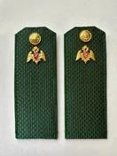 Погоны Росгвардии ФСВН 14х5 см ПЛАСТИК звание Рядовой цвет сосна зеленая