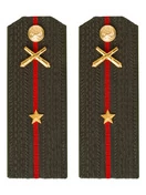 Погоны МО РВиА зеленые звание Младший Лейтенант ПЛАСТИК