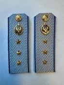 Погоны ФСБ голубые картон звание Старший Прапорщик 14см