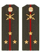 Погоны МО Сухопутные войска зеленые звание Старший Лейтенант Пластик