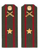 Погоны МО РВиА зеленые звание Майор Картон