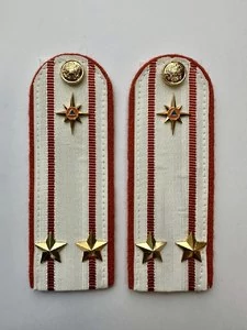 Погоны МЧС белые на рубашку Подполковник Картон