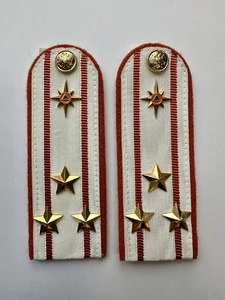 Погоны МЧС белые на рубашку Полковник Картон