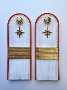 Погоны МЧС белые на рубашку Младший Сержант ПЛАСТИК