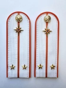 Погоны МЧС белые на рубашку Лейтенант ПЛАСТИК