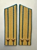 Погоны ВДВ, ВКС, ВВС парадные золотые с фурнитурой Скос на Китель звание Подполковник