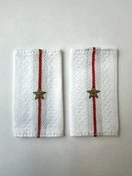 Фальш погоны Полиции нового образца БЕЛЫЕ звание Младший лейтенант 9х5 см