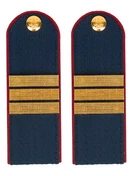 Погоны ФСИН на Китель звание Сержант картон темно-синие 14х5 см