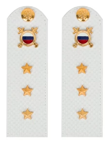 Погоны МВД внутренняя служба на рубашку белые ПЛАСТИК Звание Старший Прапорщик