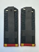 Погоны курсантские красные К 12 см картон металлические буквы К в комплекте