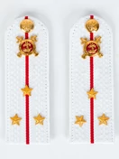 Погоны Полиции на рубашку белые 13 см звание Старший лейтенант Картон