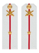 Погоны МО Сухопутные войска белые звание Младший лейтенант Картон