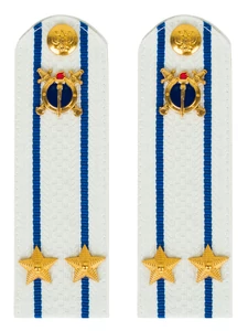 Погоны Юстиции белые ПЛАСТИК звание Подполковник 14см