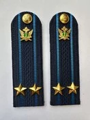 Погоны ФССП с фурнитурой звание Подполковник картон 14х4,5см цвет темно-синий