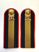 Погоны Полиции на рубашку темно-синие галун ПЛАСТИК Звание Старшина