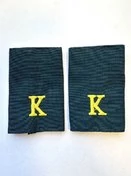 Фальш погоны МЧС К курсантские синие вышитые 9х6 см