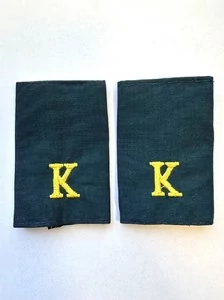 Фальш погоны МЧС К курсантские синие вышитые 9х6 см