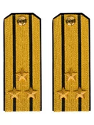 Погоны парадные ВМФ Капитан 1 ранга цвет золотой