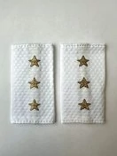 Фальш погоны Полиции нового образца БЕЛЫЕ звание Старший Прапорщик 9х5 см