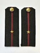 Погоны Морской пехоты повседневные Младший Лейтенант картон цвет черный с красными просветами