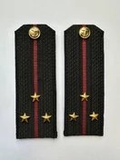 Погоны Морской пехоты повседневные Старший Лейтенант картон цвет черный с красными просветами